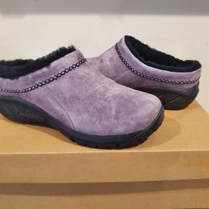 NWB Merrell Women's Encore Ice 4 Suede Slides Shoes Violet  Size 8
